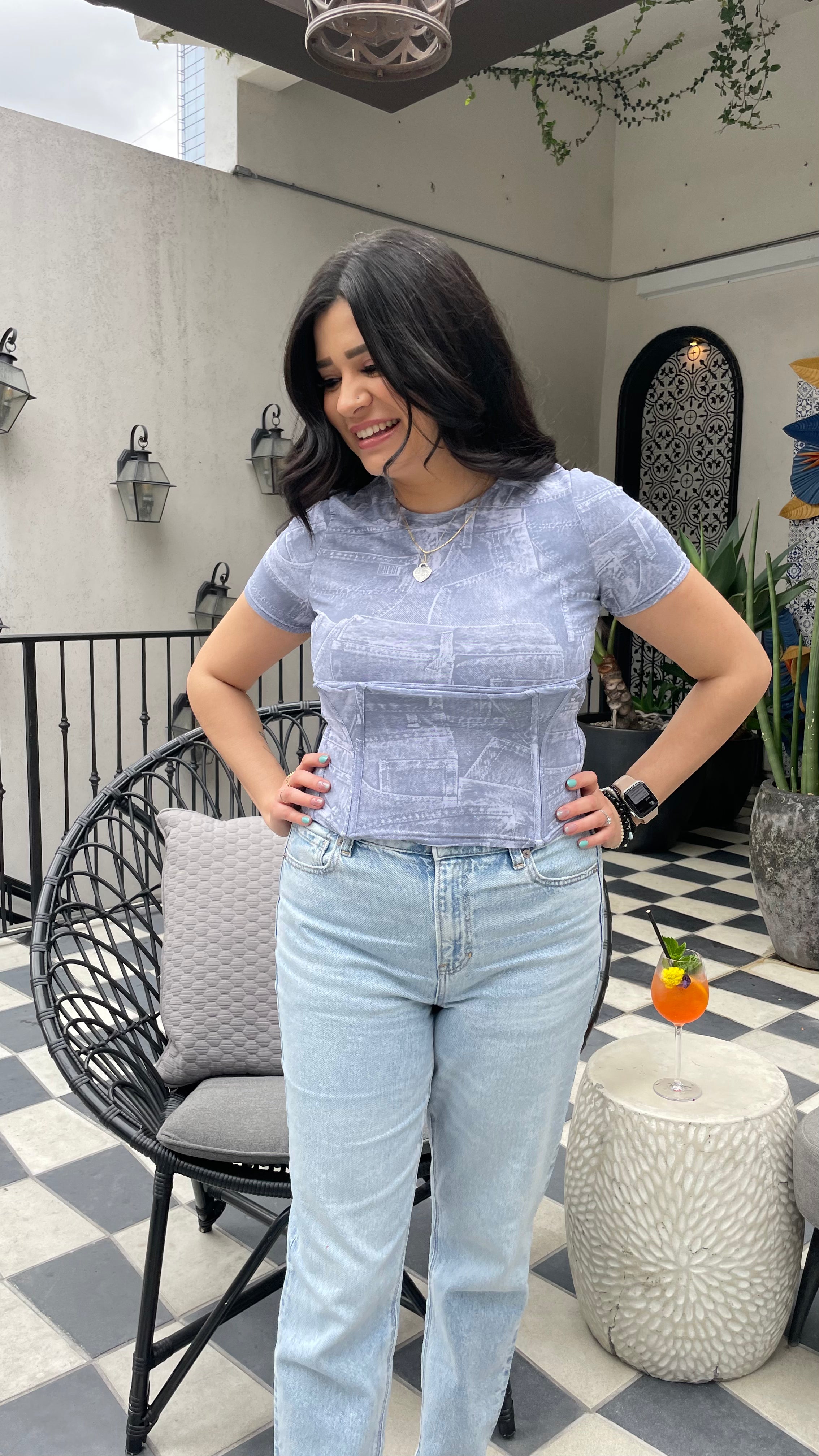 Denim on Denim Top