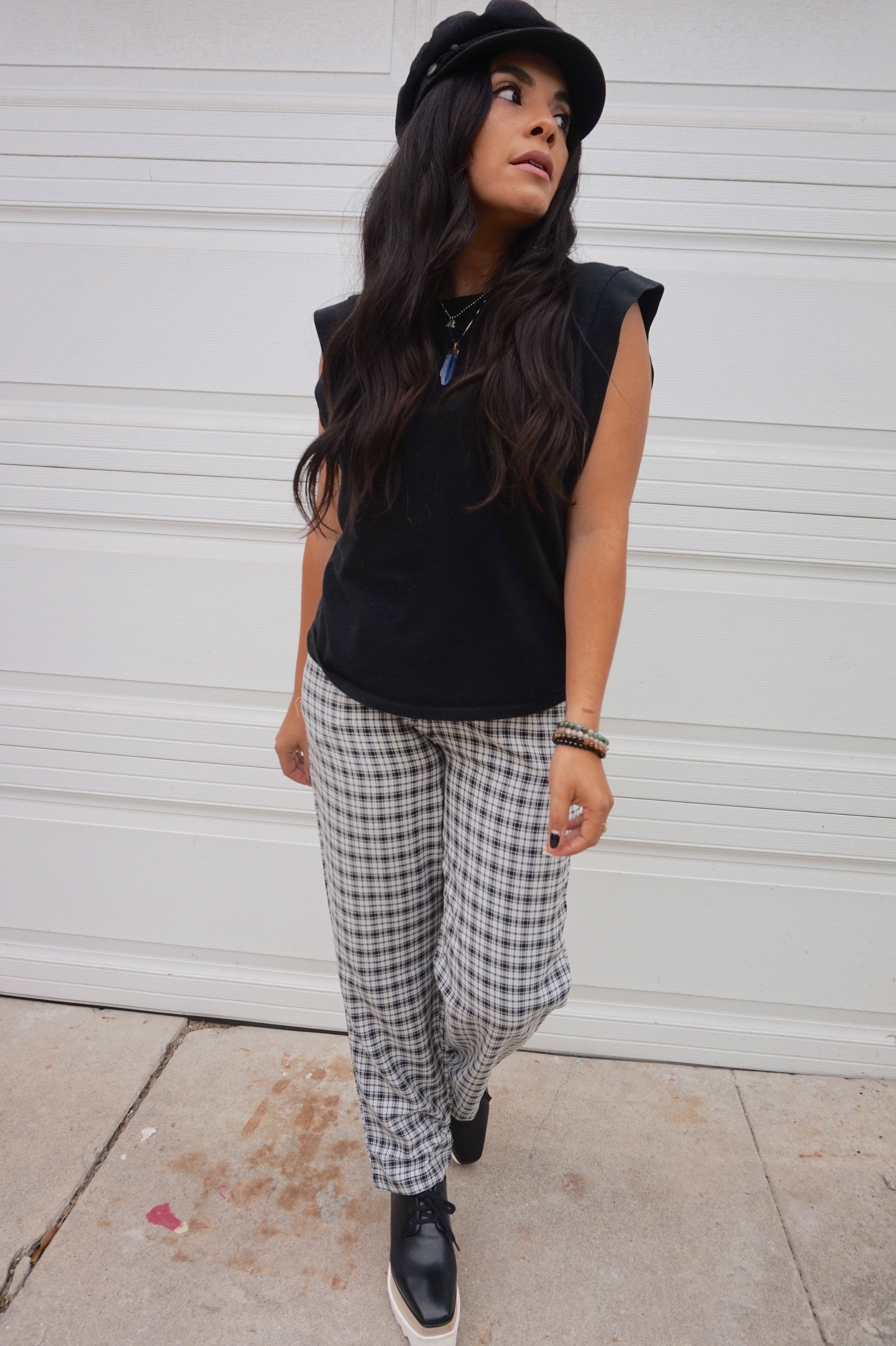 Plaid Steady Trousers