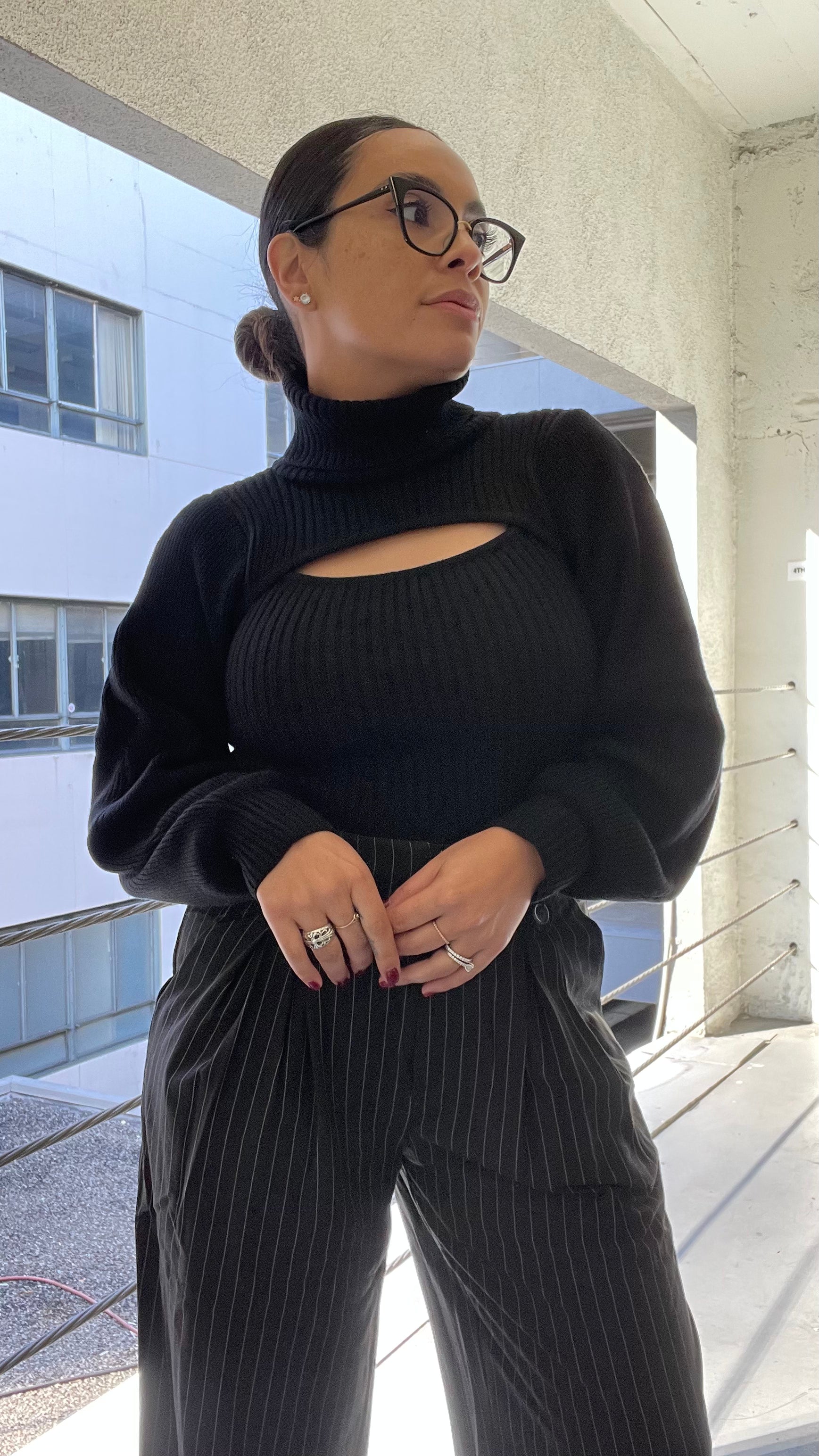 Cut-it-Out Turtleneck Sweater